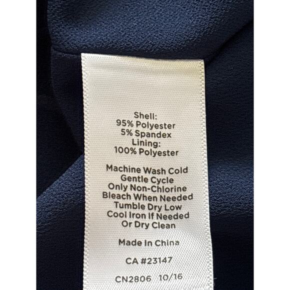 Talbots Womens Size 10 Blue Polka Dot Flutter Sleeve Knee Length Fit Flare Dress - Picture 5 of 12